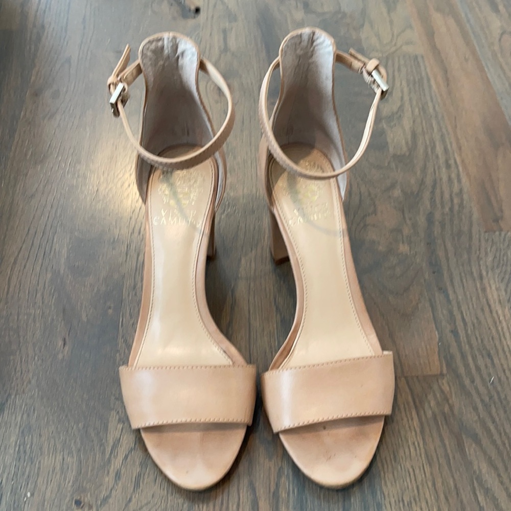 Vince Camuto Nude Heeled Sandals Size 7.5